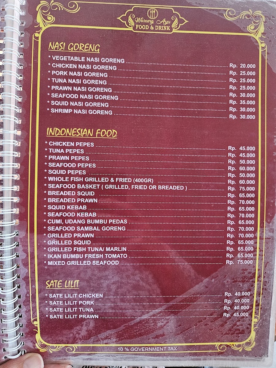 Warung Ayu Lovina Beach Menu - Image 5