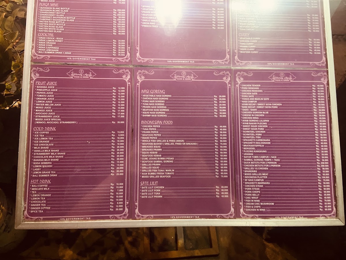 Warung Ayu Lovina Beach Menu - Image 6